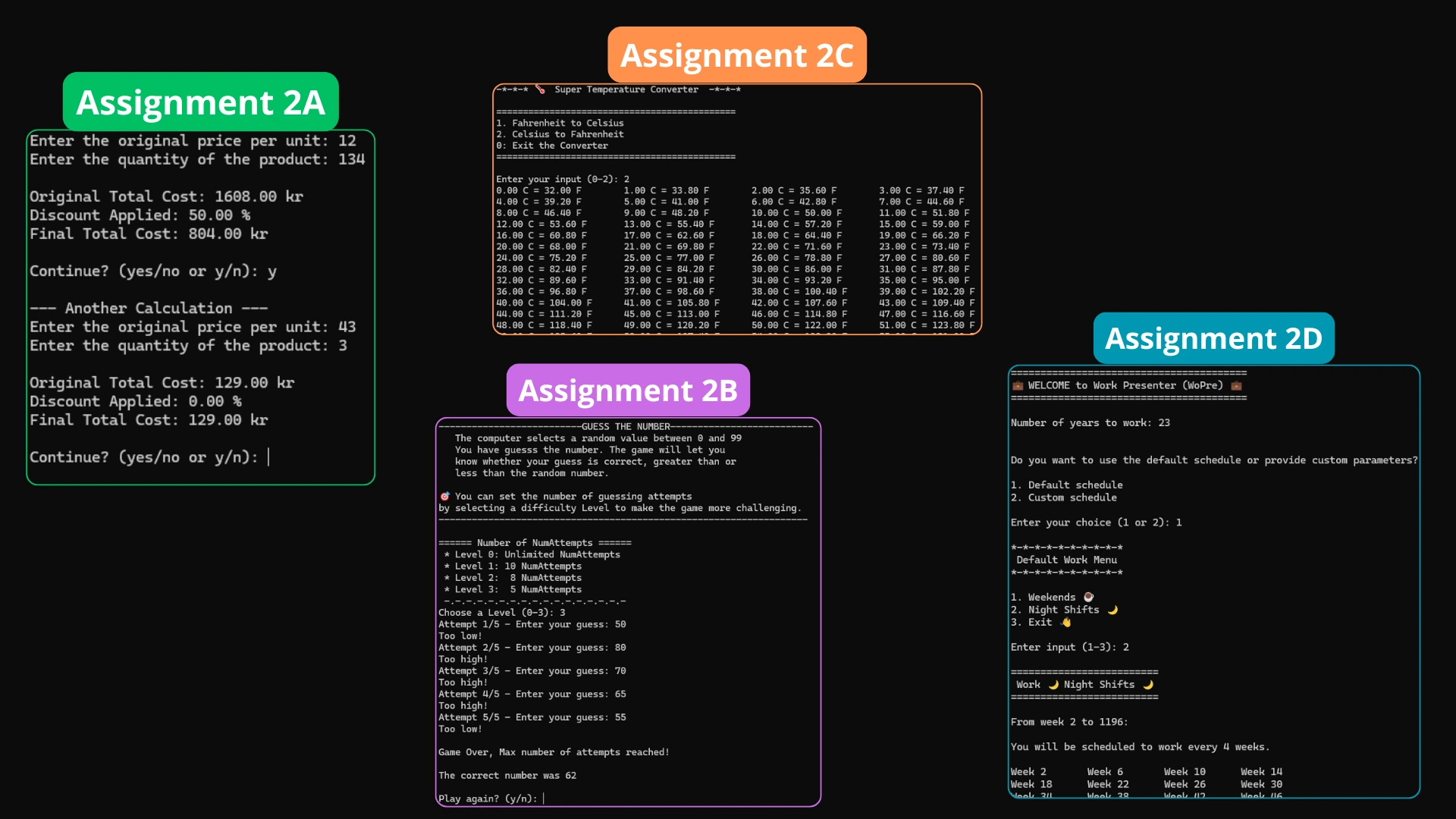 Assignment 2 - Console Applications